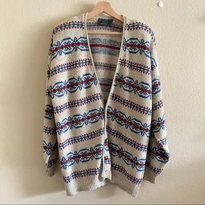 VTG - Liz Wear Grandpa Cardigan Aztec Design